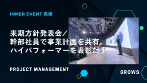 来期方針発表会/幹部社員で事業計画を共有。ハイパフォーマーを表彰だ！